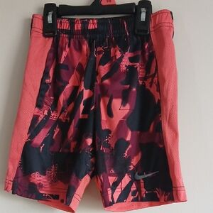 Nike Coral and Black Boys' Performance Shorts
